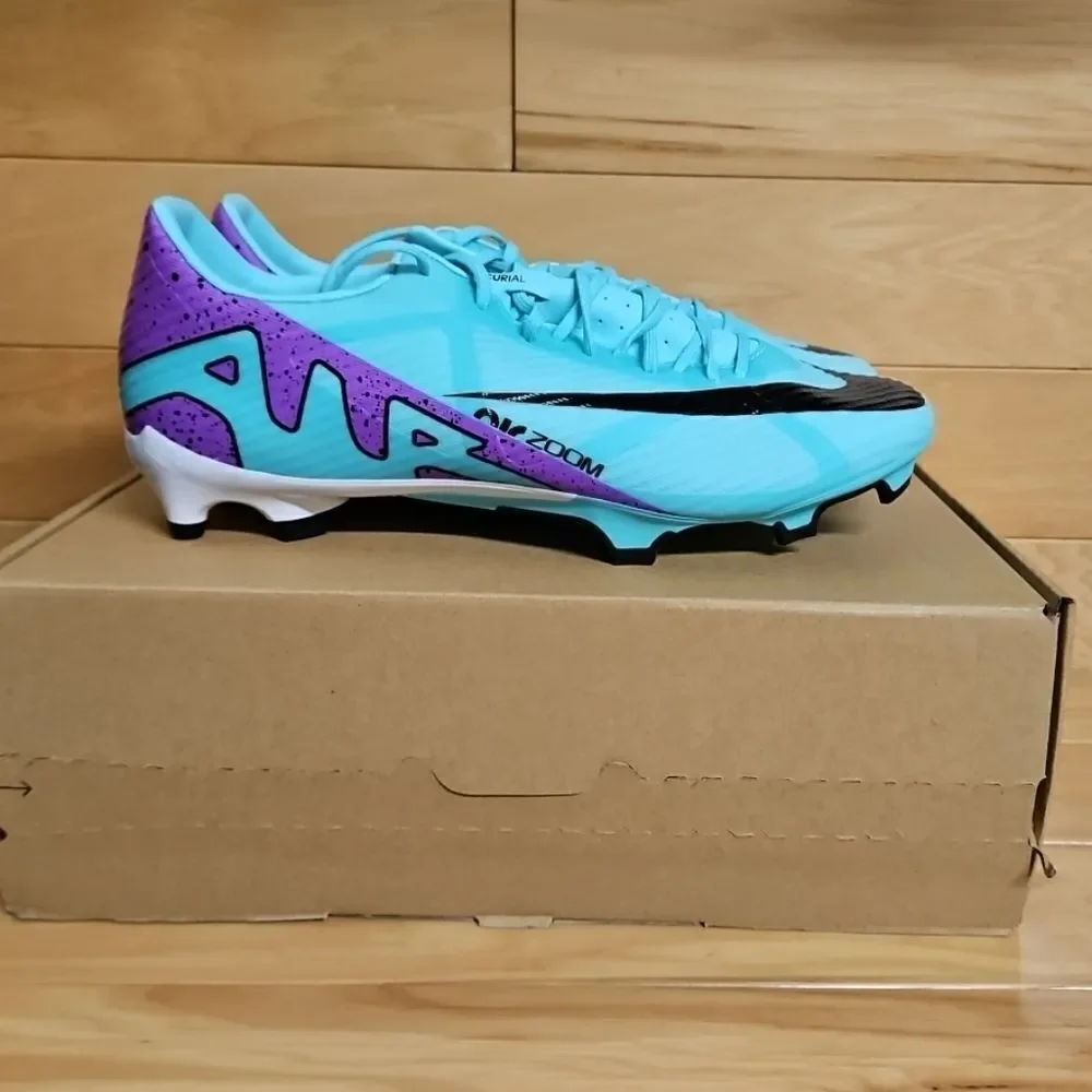 Nike Zoom Vapor 15 Academy Mens Size 10 DJ5631-300 FG/MG Turquoise Soccer Cleats